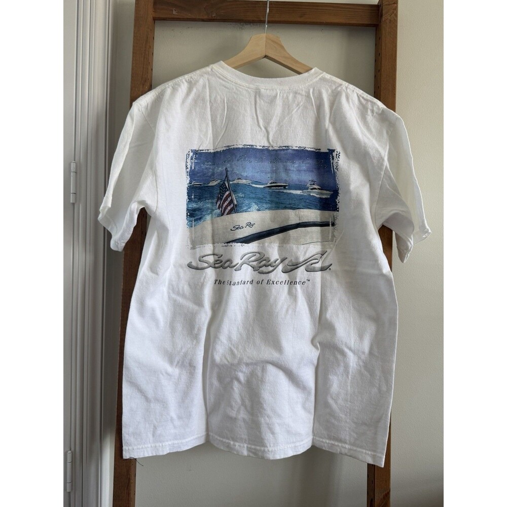 Vintage Y2K Sea Ray Owners Club T-Shirt Men’s L White Boating